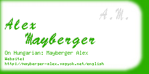 alex mayberger business card